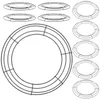 Decorative Flowers 10 Pcs Garland Hoop Metal Floral Frame DIY Wreath Form Flower Arranging Rack Round Supplies Iron Wedding Stuff Making