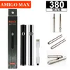 AMIGO 380MAH MAX VAPEバッテリーキット予熱VV可変電圧ボトムチャージ510オイルカート用スレッドカートリッジバテリー