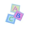 10 PCS Square ABC Patches for Clothing Bags Iron on Transfer Applique Patch for Kids Clothes DIY Sew on Embroidery Badge233S