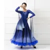 Stage Wear Purple Plus Size Women Ballroom Dance Dresses Big Swing Standard Oversize Viennese Waltz Dress