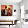 Pôster de lona com foto impressa, casal elegante com óculos de sol, pintura emoldurada para decoração de parede da sala de estar