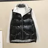 Gilets pour femmes mode hiver brillant brillant gilet femmes chaud grande taille vers le bas coton rembourré sans manches veste femme gilet Chalecos Mujer