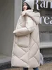 Kadınlar Down Parkas Pamuk Ceket Kadınlar İyi Giyim Satışta Düşük Fiyat 2023 Sonbahar Kış Moda Uzun Kalın Sıcaklık Gevşek Kapşonlu Ceket 231031