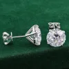 Borchia in Moissanite in oro 18k 14k 10k con certificato Gra di diamante Vvs taglio Oec rotondo