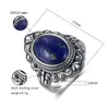 Anel de solitário 925 anel de prata esterlina vintage oval de lapis natural para mulheres anéis de jóias de jóias de dedos da moda anéis de luxo do presente 231031