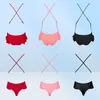 Deep V plus size swimwear women bathers Ruffle sexy bikinis 2019 mujer one piece swimsuit Push up bathing suit thong monokini XL298023964