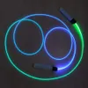 Hoppa rep 7 färger i en glödande LED -regnbågshoppningsrep för barn och vuxen ljus upp träning lysande justerbara hopprep 231101