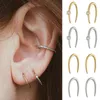 Boucles d'oreilles créoles Y2k pour femmes, bijoux de styliste, Rivet, Piercing, plaqué or, Lobe Daith, Chic INS, vente en gros