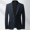 New Winter Men's Business Dress Elastic Slim Fit Wool Fashion Coat