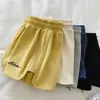 Shorts de corrida esportes feminino verão cintura alta solta casual calças largas adolescente