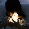 Veilleuses Mignon Canard Veilleuses Led USB Rechargeable Dessin Animé Doux Silicone Lampe Tapotant Interrupteur Enfants Enfant Cadeau Chambre Décoration P230331