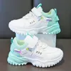 Turnschuhe Modische Turnschuhe für Mädchen Designer-Leder-Plateau-Turnschuhe für Kinder Freizeitsport Kinder Tennisschuhe Mädchen 4-10 Jahre 230331