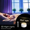 Night Lights LED Night Light Noture Board Message Board met pen USB Batterij Power Holiday Light Desktop Lamp Slaapkamer Decor Children Cadeau P230331