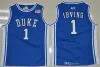 NCAA Duke Blue Devils College Jersey Kyrie 1 Irving Jahlil Zion 1 Williamson 3 Allen Brandon 14 Ingram Jayson 0 Tatum Basketball Jerseys Pao