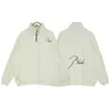 Rhude High Street Street Stand Stand Stand Half Zip Letter