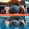 Steering Wheel Covers 15in Cover Upgraded 12V Heated Quick Warmer Auto Non-Slip Soft Wrap For Most Car