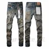 Nuovi jeans viola da uomo di alta qualità Jeans firmati Moda cargo in denim strappato effetto consumato per uomo High Street Fashion blue Jeans da donna Jeans revival rock da uomoDFCT