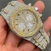 Ap 2023other Horloge Horloge Sparkle Ice Out Pave Setting Vvs Diamanten Horloge voor Mannen Roestvrij staal Materiaal in modemerk YO80