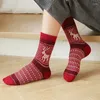 Chaussettes en laine d'élan de dessin animé pour femmes, 5 paires, de haute qualité, pour Halloween et noël, épaisses, chaudes, confortables, douces et épaisses, EU35-40