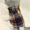 Vêtements de chien Vêtements de chien Vintage Plaid chaud polaire vêtements pour animaux de compagnie automne hiver épaissi gilet manteau petit moyen chiens costume traction rin dh5rz