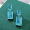 Baumelnde Ohrringe SACE GEMS 2023 Trend 925 Sterling Silber Paraiba Turmalin Edelstein Großer Tropfen für Frauen Cocktail Party Feiner Schmuck