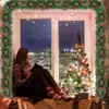 Noel dekorasyonları Noel yapay çelenk yeşil açık çam ağacı çelenk şömine merdiven şömine çelenk ev dekorasyon için çam kozalağı ile çelenk 231101