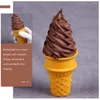 Party Decoration 2 Pcs Simulation Ice Cream Adorable Toy Mini Dollhouse Accessories Ice-cream Po Prop Props Small Lovely Fake Food Decor