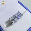 Regalo bling a prezzo di fabbrica per perno in argento sterling 925 con taglio Asscher Vvs Moissanite