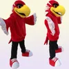 Costume de mascotte d'aigle rouge adulte de haute qualité Adulte Real Pictures de luxe Bird Hawk Falcon Mascot Costume Factory S8742050