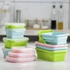 Serviesgoed Siliconen doosmaten Buitencontainers Bento Lunch Thuis Opvouwbare Microware Containeropslag Draagbare keuken 4