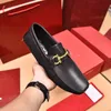 New Business Dress Leather Shoes British Low cut High end Casual Leather Shoes with Metal Buckle and Leather Pedal Feragamo size 38-46 NKC9 E6DW