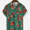 Camisas casuales para hombres Camisa hawaiana Manga corta Impreso Moda de verano de gran tamaño Transpirable Suelto Vintage Lujo Dazn Harajuku Gótico