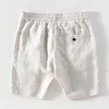 Herren-Shorts, Leinen, Sommer, für Männer, lässig, einfarbig, grau, modische Boardshorts, männliche klassische Dstring-Kleidung