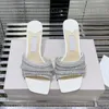 10A Designer Slippers Women Outwear Summer High Heels with Diamond Fashion Sandals 7cm/9.5cm 25112