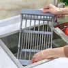 Kitchen Storage Drainer Dish Rack Sink Drain Organizer Holder Foldable Supplies Fruit Vegetables Drying