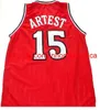 masculino de basquete Ron Artest St. Johns Redmen College Broward Basketball costura