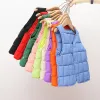 New Fashion Kids Girls Vests Children's Down Parkas Cotton Warm Vest Baby Girl Boy Sweet Solid Waistcoat Outerwear 1-8T