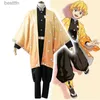 Anime Costumes Demon Slayer Cosplay anime Kimetsu no yaiba znitsu giyu tanjirou Kamado Nezuko cosplay come halloween aldult child Suitsl231101