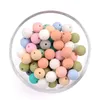 Teethers Toys LOFCA Silicone Beehive Beads 20pcs 15mm Baby Teething BPA Round Food Grade Spiral Months Shower Gifts 231031