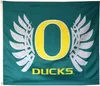 Флаг Oregon Ducks Wings Зеленый 3x5 футов 150x90 см Печать 100D полиэстер Флаг для внутреннего и наружного украшения с латунными втулками 1589324