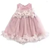 Robes de fille Pageant Toddler Infant Child Enfants Filles Pricness Demoiselle D'honneur Tulle Pétale Robe De Soirée Formelle Casual