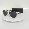 Black Sunglasses For Mens Women Designer Luxury Alloy Metal Lens Retro Sun Glasses Uv400 Lens