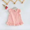 Mädchen Kleider Baby Rock Koreanische Version Puppe Hemd Ärmeln Baumwolle Leinen Qualität kinder Top Mode Vielseitig Mädchen Kleid