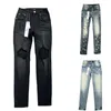 jeans viola da uomo jeans firmati di alta qualità miri jeans moda jeans da uomo pantaloni stile moto denim pantalone strappato ricamo motociclista patch L6