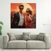 Pôster de lona com foto impressa, casal elegante com óculos de sol, pintura emoldurada para decoração de parede da sala de estar