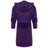 Vêtements de nuit pour femmes Automne Solide Robe à capuche Peignoir Femmes Hiver Chaud Peluche Légère Chemise de nuit douce Robes Femme Casual Home Dressing