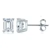 Vendita all'ingrosso di nuovi prodotti Orecchini a perno classico con taglio smeraldo in argento sterling 925 da 6,5 mm e 1,0 ct di Moissanite