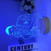 Nattljus fotboll fotbollsstjärna kylian mbappes trä 3d lampa 7 färger sängen sovrum led att USB nattljus hem dekoracao kis trä gåva leksak p230331