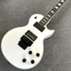 Custom Shop, hergestellt in China, hochwertige weiße E-Gitarre, Doppel-Tremolo-Brücke, Palisander-Griffbrett, schwarze Hardware, kostenloser Versand