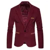 Men's Suits Blazer Jacket For Men Winter Warm Corduroy Suit Slim Fit Stylish Coat Plus Size Parka Masculino